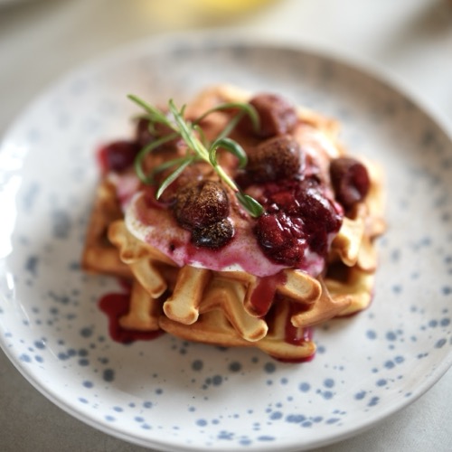 HighProteinCottageCheeseWaffles