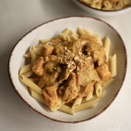 PastaWithTurkeyInPumpkinSauce